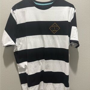 Salty Crew Black and White Striped Tee